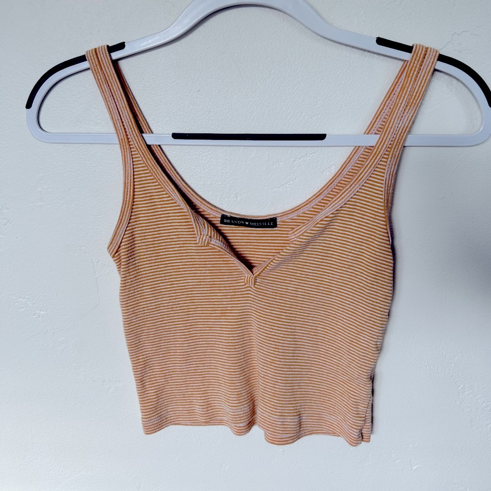 Brandy Melville stripped orange tank